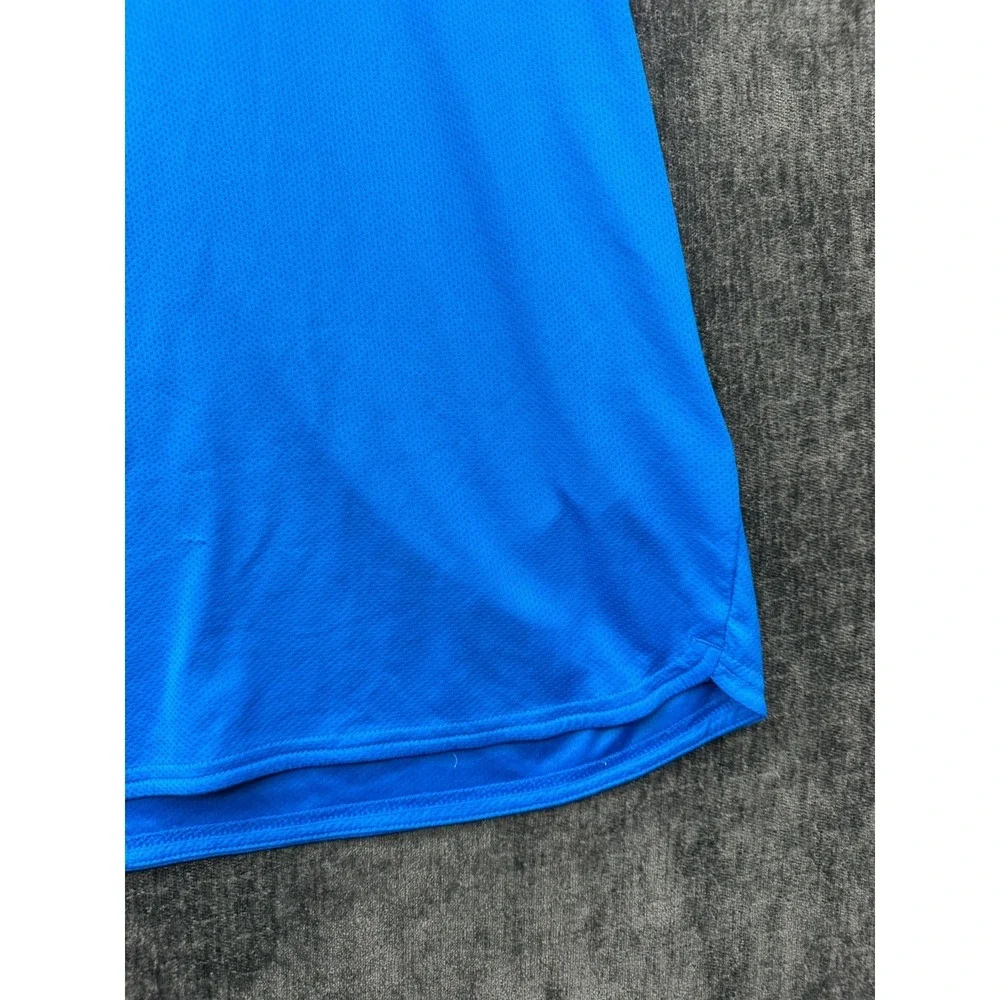 Adidas Aeroready Performance T Shirt Mens Small Blue Mesh Logo Athletic Workout